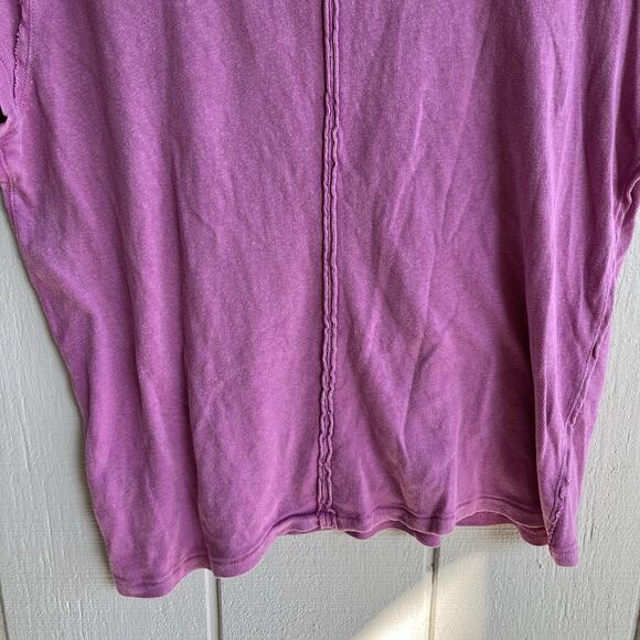 Free People NWT Cut It Out Tee Orchid Rain Pink Purple Cotton Size XS Oversized - Picture 7 of 10